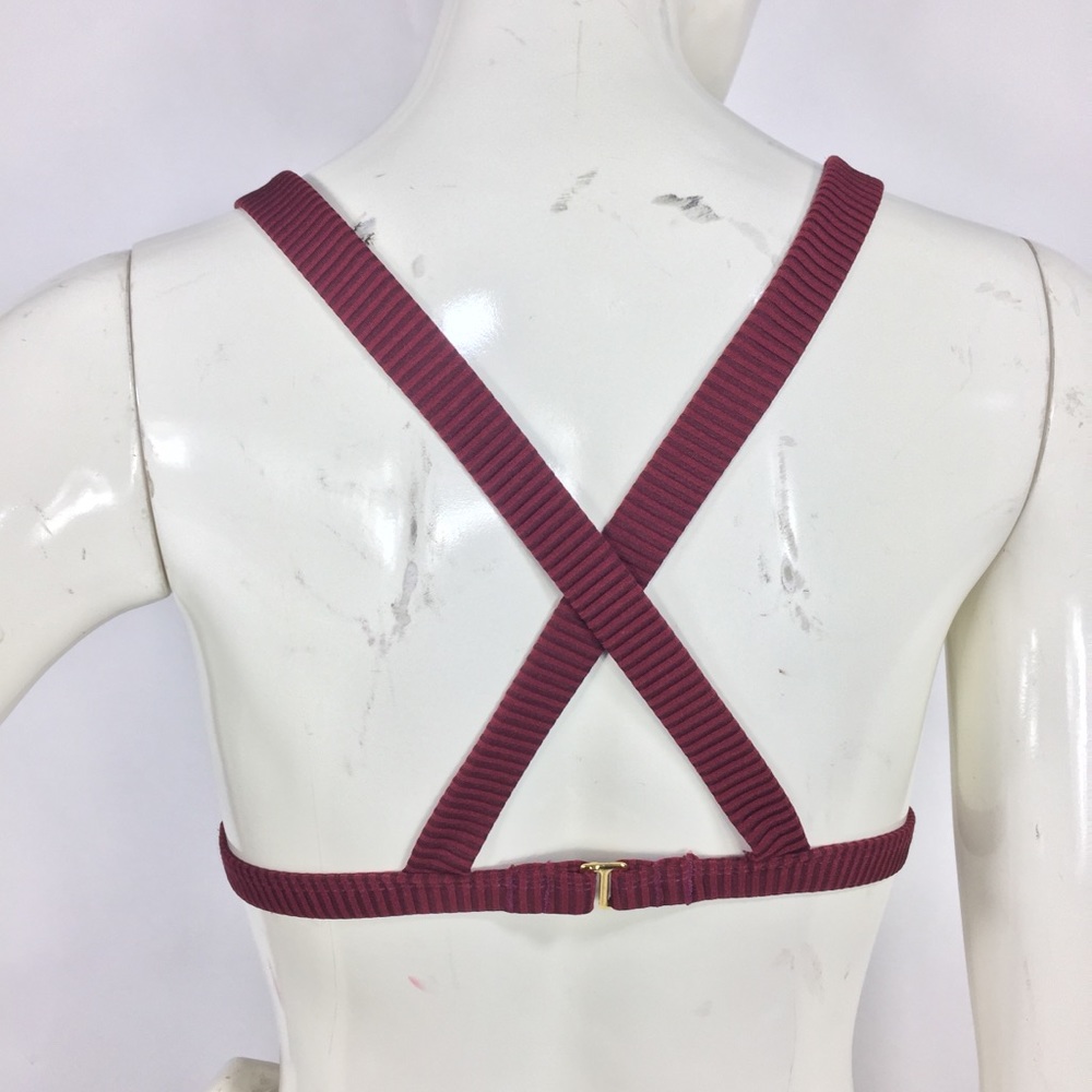 La Blanca Swimwear Cross Back Top Crimson 8 - Picture 13 of 15